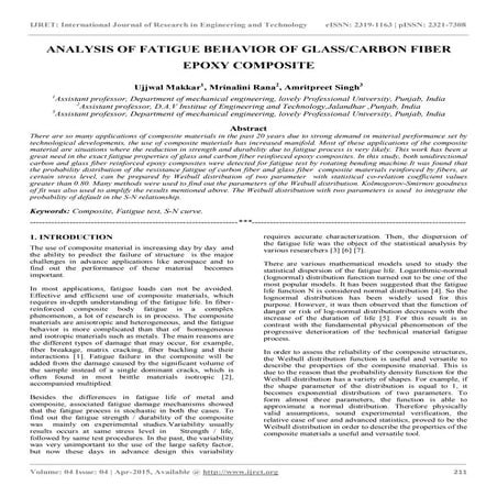 Analysis of fatigue behavior of glass  carbon fiber epoxy composite