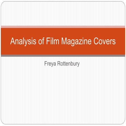 Analysis of film magazine covers