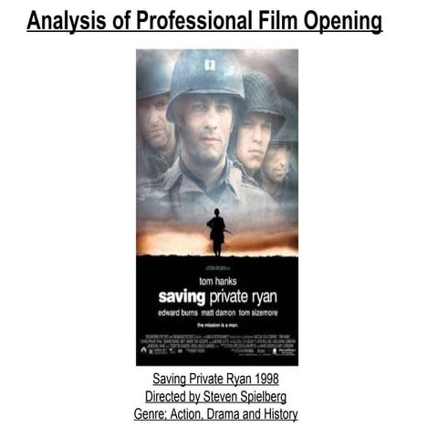 Saving private ryan Synthesis, A power point presentation summarizing ...