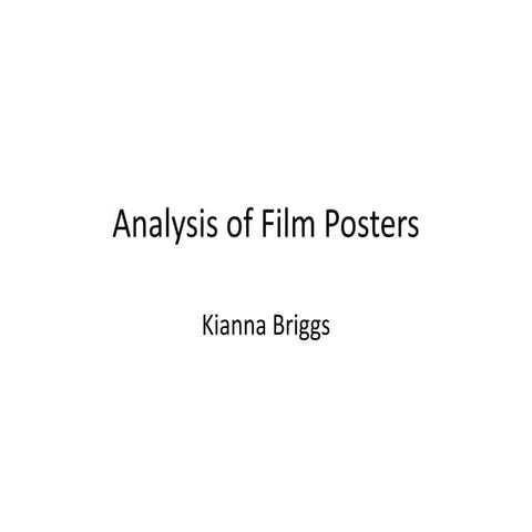 Analysis of film posters