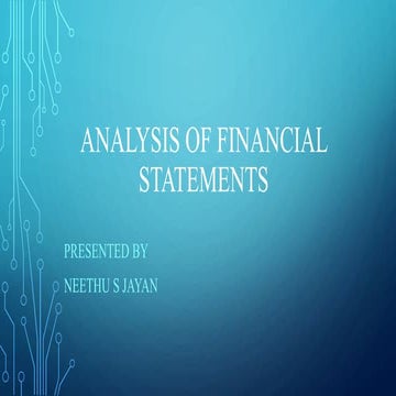 Analysis of Financial Statements
