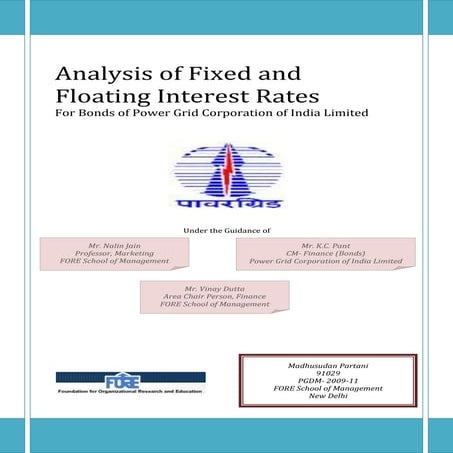 Analysis of fixed and floating interest rates