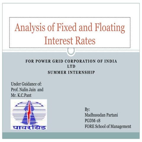 Analysis of fixed and Floating Rates