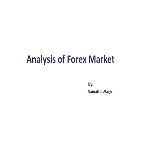 Analysis of forex market