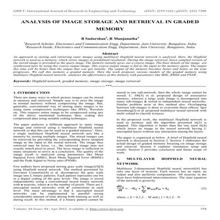 Analysis of image storage and retrieval in graded memory