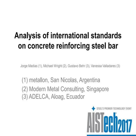 Analysis of international standards on concrete reinforcing steel bar | PDF