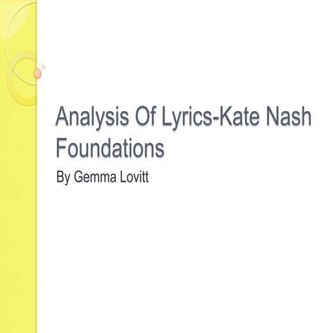 Analysis of lyrics kate nash