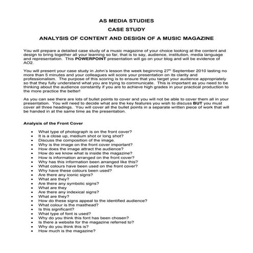 Analysing magazines | DOCX