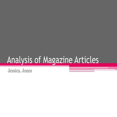 Analysis of magazine articles