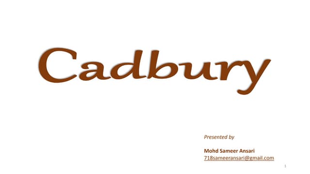 Analysis of Marketing Mix & STP of Cadbury's