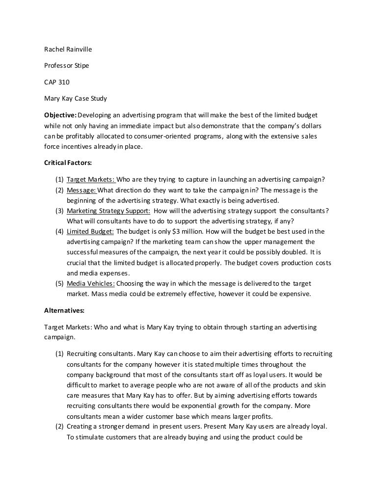 Mary kay case study picture