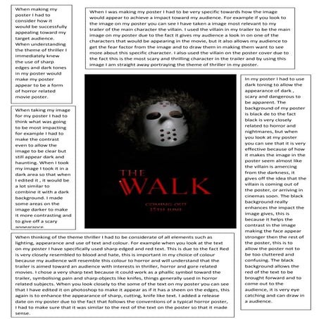 Analysis of movie poster for trailer