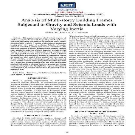 Analysis of multi storey building frames subjected to gravity and seismic loa...