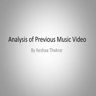 Analysis of music video