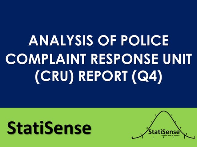 Analysis of npf complaints response unit's reports q4