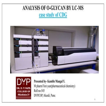 Analysis of o glycan by lc-ms