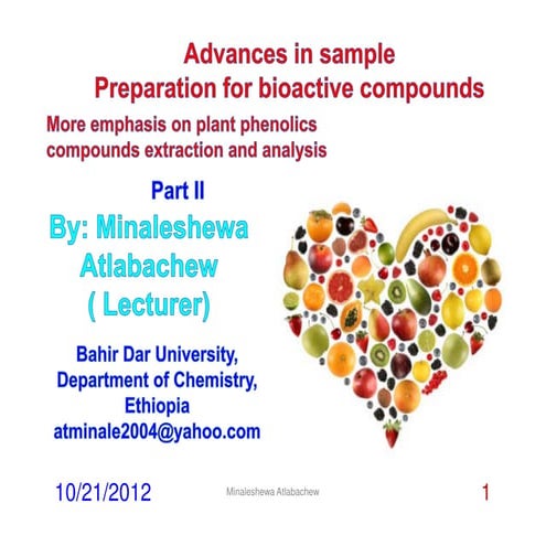 Analysis of polyphenols and antioxidant activity of natural products | PDF