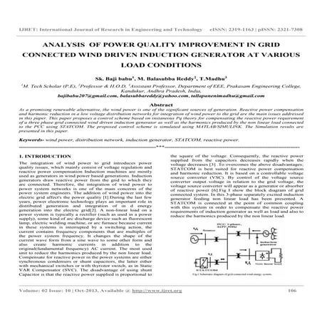 Analysis of power quality improvement in grid