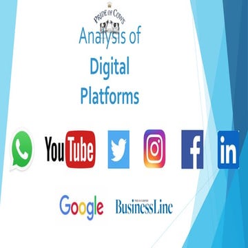 Analysis of Digital Platforms- Pride of Cows