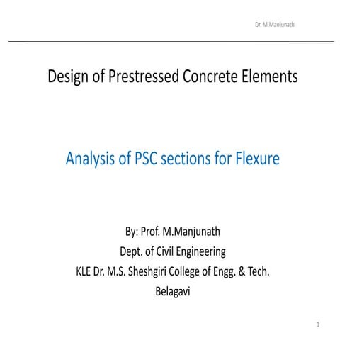 Analysis of psc sections for flexure
