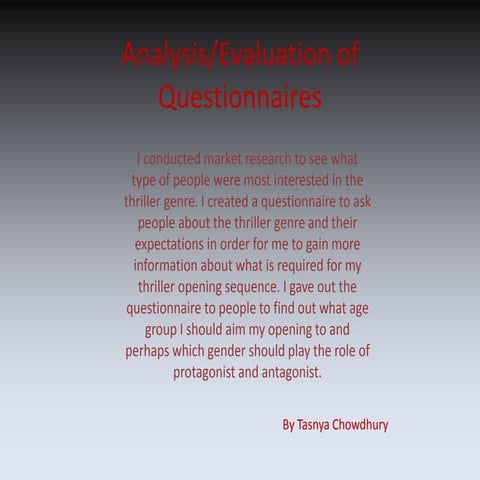 Analysis of Questionnaire Tasnya