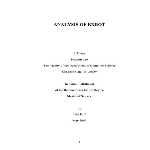 Analysis of rxbot