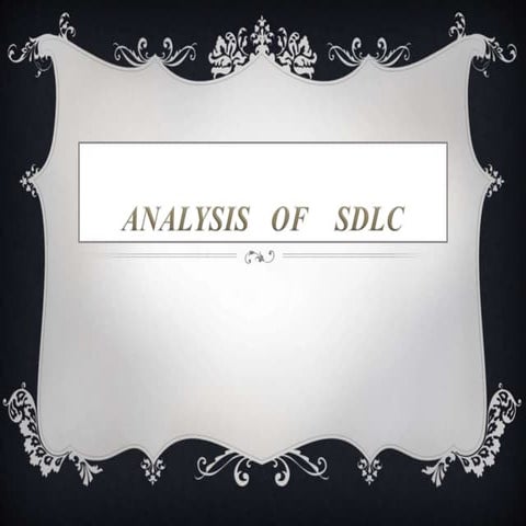 Analysis  of  sdlc