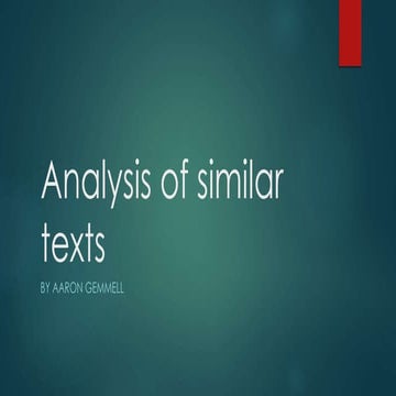 Analysis of similar texts