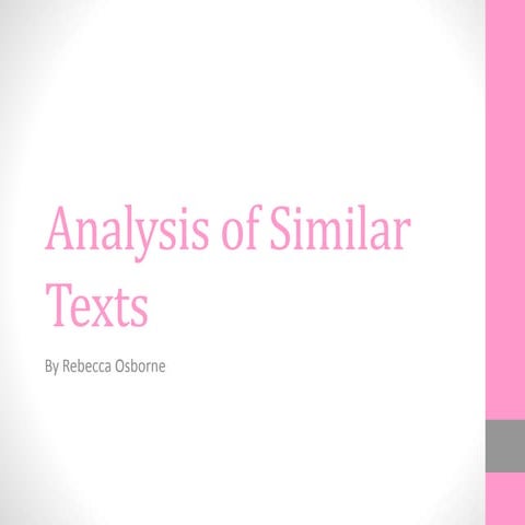 Analysis of similar texts