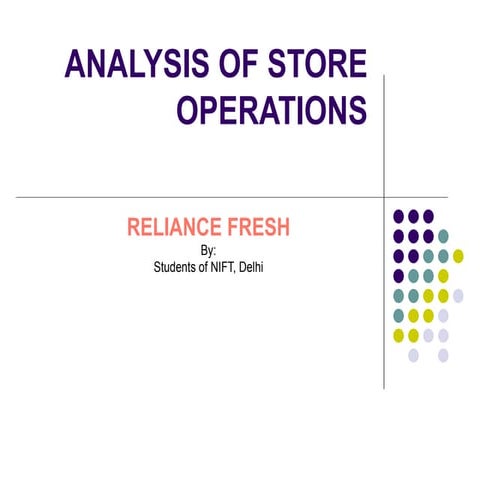 Analysis Of Store Operations