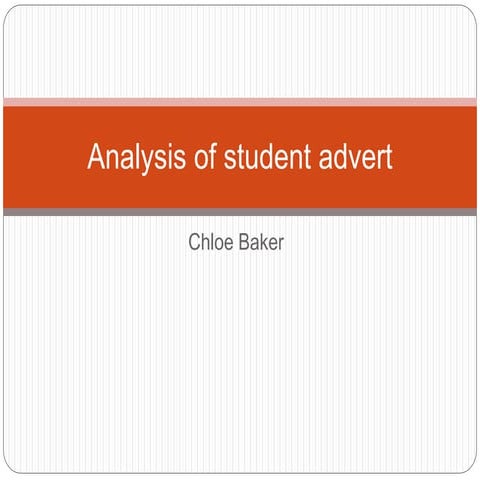 Analysis of student advert