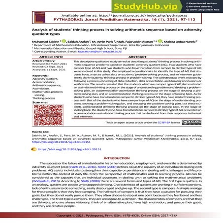 Analysis Of Mathematical Creative Thinking Ability In Problem-Solving ...