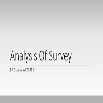 Analysis of survey