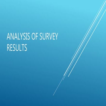 Analysis of survey results