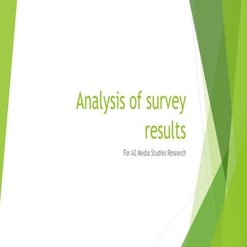 Analysis of survey results