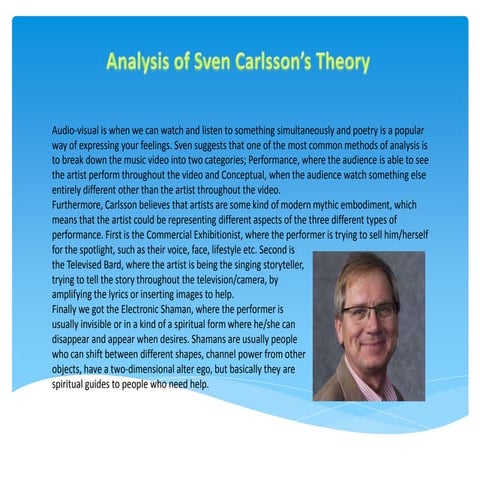 Analysis of sven carlsson’s theory