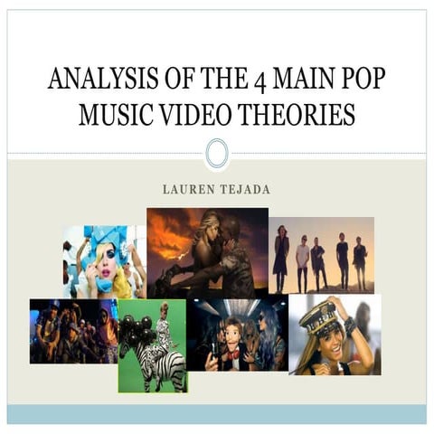 Analysis of the 4 main pop music video