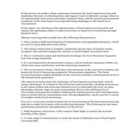 Analysis Of The Application Of Radar Level Meter In The Level Measurement Of ...