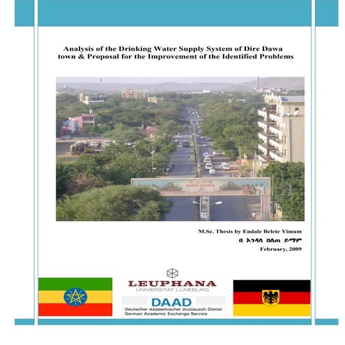 Analysis of the drinking water supply system of dire dawa town &amp; proposal...