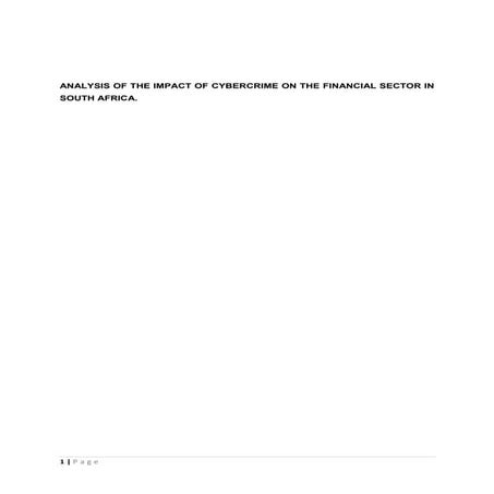 Analysis of the impact of cybercrime on the business sector in South ...