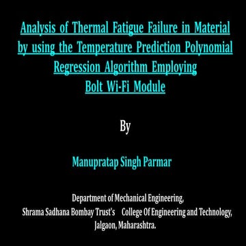 Analysis of thermal fatigue failure using IoT