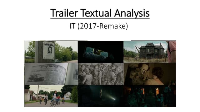 IT (2017) textual analysis