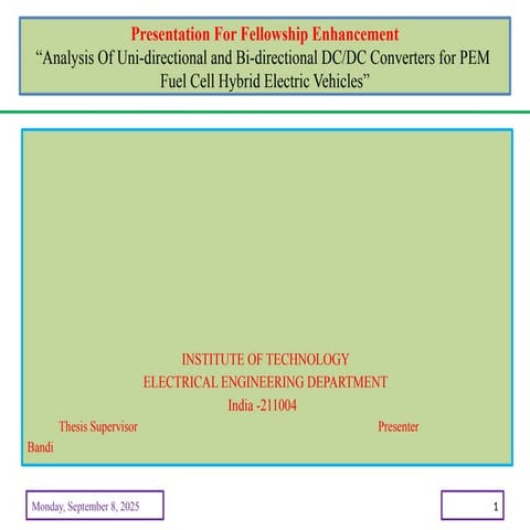 Analysis Of Unidirectional and Bidirectional Converters  Electric Vehicles.pptx