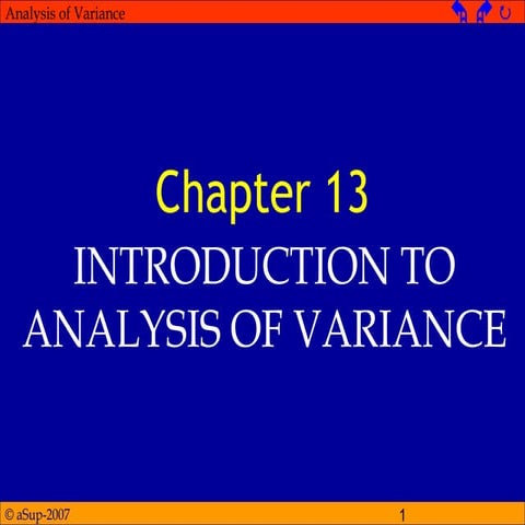 Analysis of variance