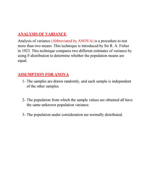 Analysis Of Variance Pdf Analysis Of Variance Pdf