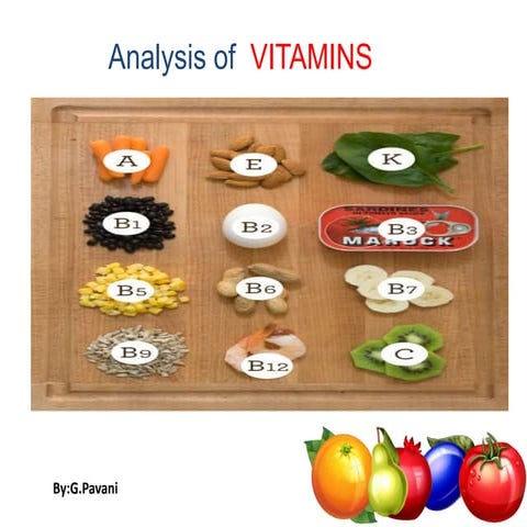 Analysis of vitamins