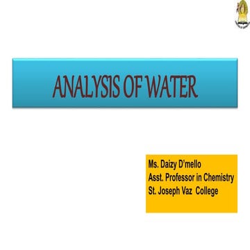 Analysis of Water.pptx