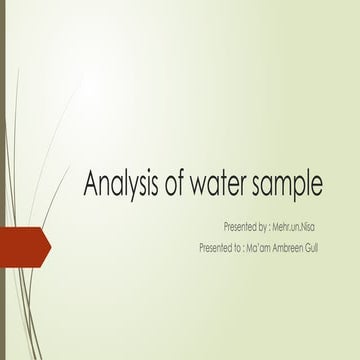 environmental chemistry Analysis Of Water Sample.pptx