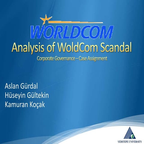 Analysis of Worldcom Scandal