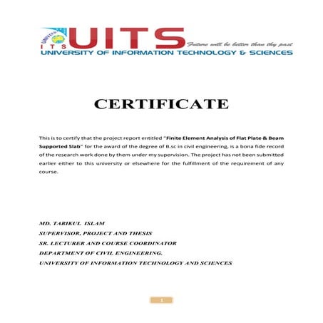 Analysis on flat plate and beam supported slab